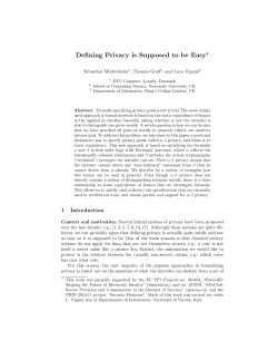 Defining Privacy is Supposed to be Easy⋆