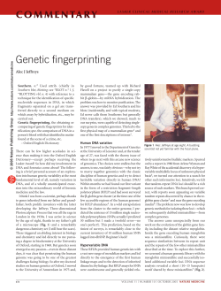 Genetic fingerprinting - The Lasker Foundation