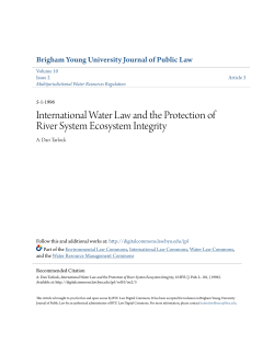 International Water Law and the Protection of River System