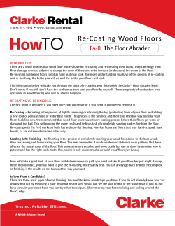 Re-Coating Wood Floors
