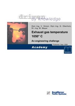 Exhaust gas temperature 1050&deg;C