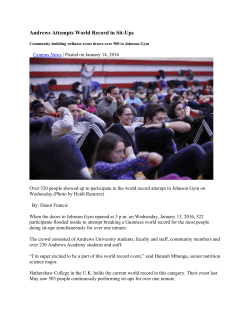 Andrews Attempts World Record in Sit-Ups