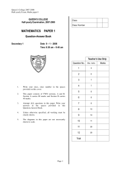 mathematics paper 1