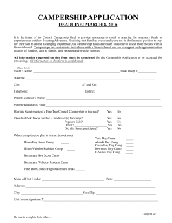 Campership Application