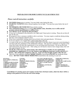 Dobutamine Nuclear Stress Test Preparation Instructions