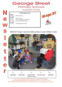 15th August, 2013 - George Street Primary School