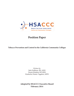 HSACCC Position Paper
