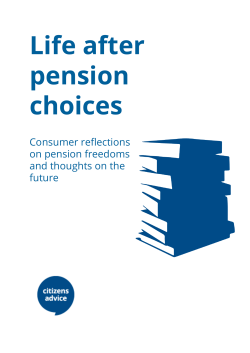 Life after pension choices