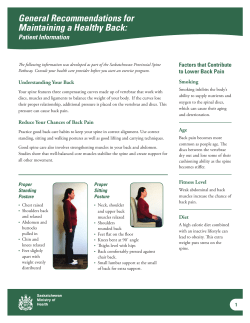 General Recommendations for Maintaining a Healthy Back