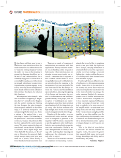 In praise of a kind of materialism