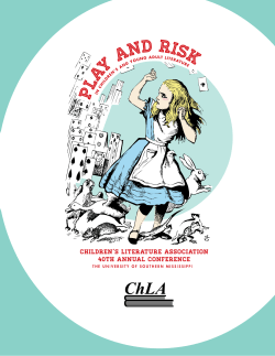 Detailed Schedule - Children`s Literature Association