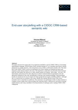 End-user storytelling with a CIDOC CRM-based semantic wiki