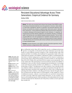 Persistent Educational Advantage Across Three Generations