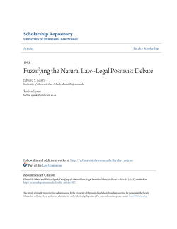 Fuzzifying the Natural Law--Legal Positivist