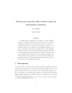 Tracking how mortality affects fertility along the demographic transtition