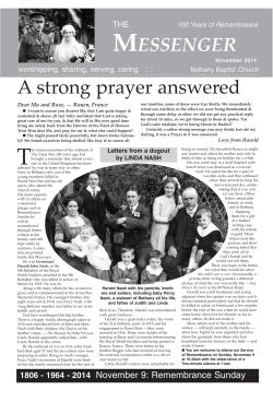 November Messenger 2014 - Bethany Baptist Church, Rhiwbina