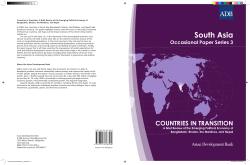 South Asia Occasional Paper Series 3: Countries in Transition