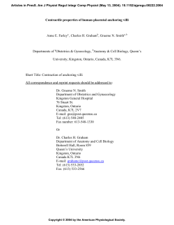 Contractile properties of human placental anchoring villi Anne E