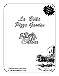 Dine-In - La Bella Pizza