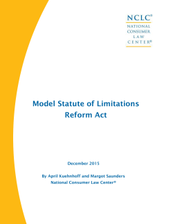 Model Statute of Limitations Reform Act