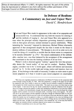 In Defense of Realism