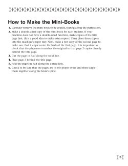 How to Make the Mini-Books