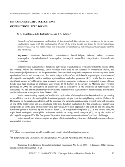 INTRAMOLECULAR CYCLIZATIONS OF FUNCTIONALIZED DIYNES