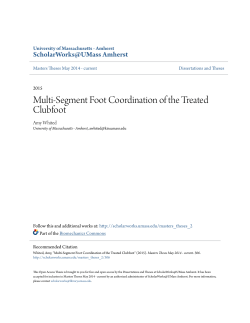 Multi-Segment Foot Coordination of the Treated Clubfoot