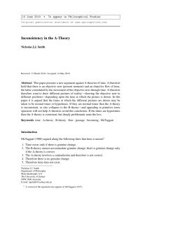 Inconsistency in the A-Theory - Nothing here
