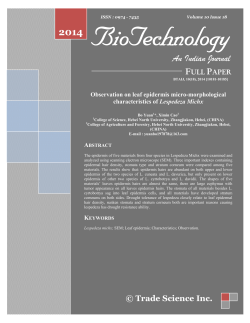 An Indian Journal - Trade Science Inc