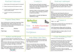 St Andrew`s Day Task Map