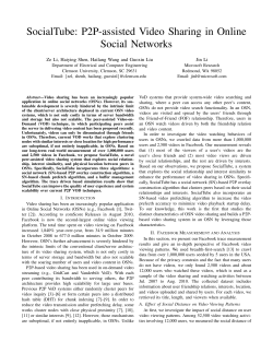 SocialTube: P2P-assisted Video Sharing in Online