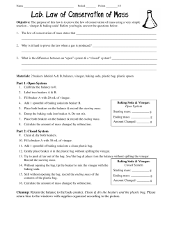 Lab: Law of Conservation of Mass