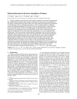Hydrocarbon ions in the lower ionosphere of Saturn