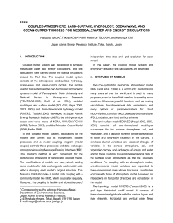 COUPLED ATMOSPHERE, LAND