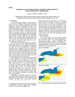 P3M.4 THE IMPACT OF ICE COVER ON TWO LAKE