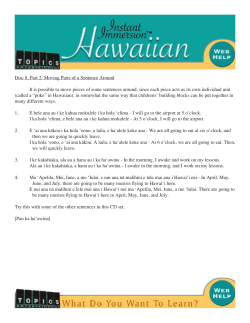 2: Moving Parts of a Sentence Around