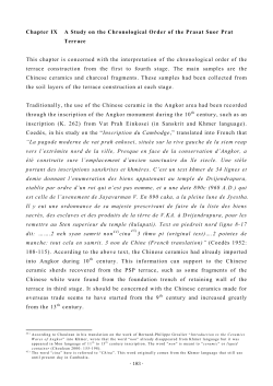 Chapter IX A Study on the Chronological Order of the Prasat Suor