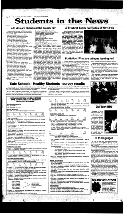 Students in the News - NYS Historic Newspapers