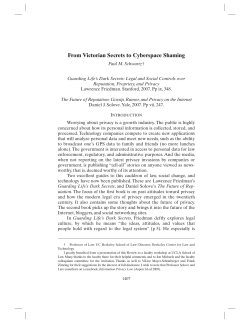 From Victorian Secrets to Cyberspace Shaming