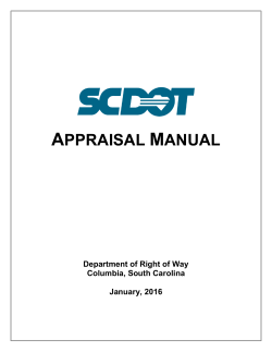 appraisal manual - South Carolina Department of Transportation