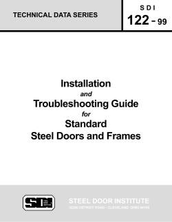 Installation and Troubleshooting Guide for Standard Steel Doors