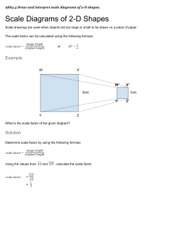 Scale Diagrams - JA Williams High School
