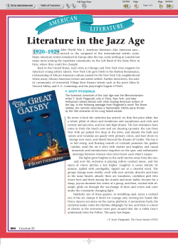 American Litertature in the Jazz Age