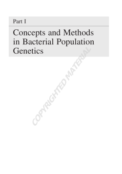 Concepts and Methods in Bacterial Population Genetics