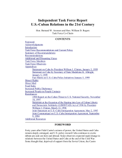 US-Cuba Task Force Report