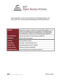 Choreography of the transcriptome, photophysiology, and cell cycle