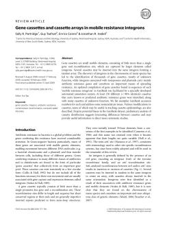 Gene cassettes and cassette arrays in mobile resistance integrons