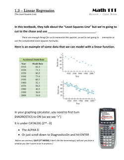 1.3 - Linear Regression