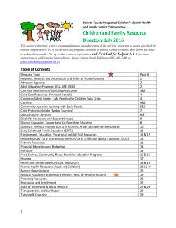 Children and Family Resource Directory